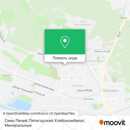 Карта Семь Печей, Пятигорский Хлебокомбинат