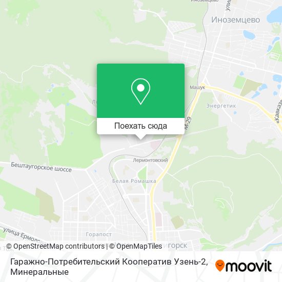 Карта Гаражно-Потребительский Кооператив Узень-2
