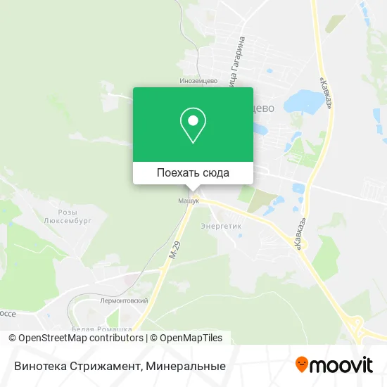 Карта Винотека Стрижамент