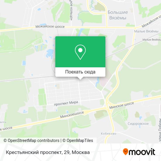Карта Крестьянский проспект, 29