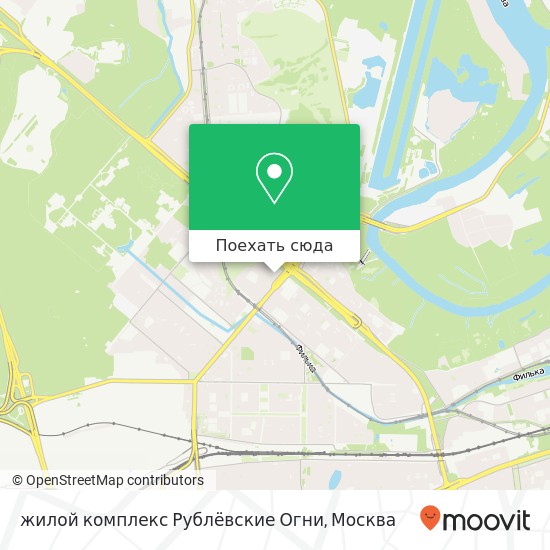 Карта жилой комплекс Рублёвские Огни