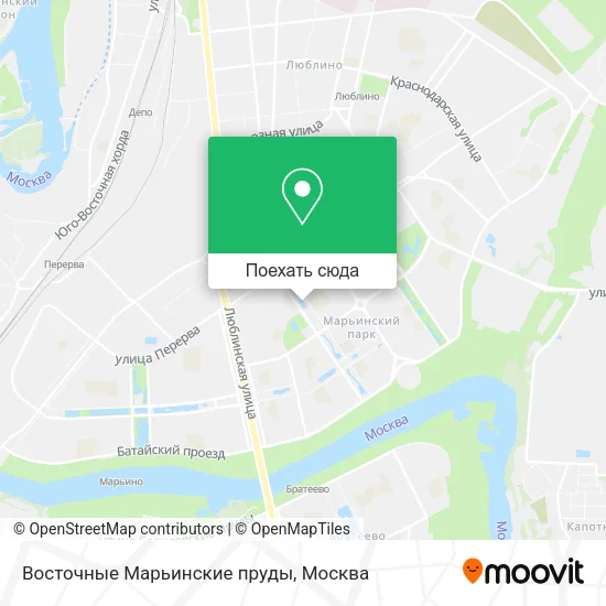 Карта Восточные Марьинские пруды