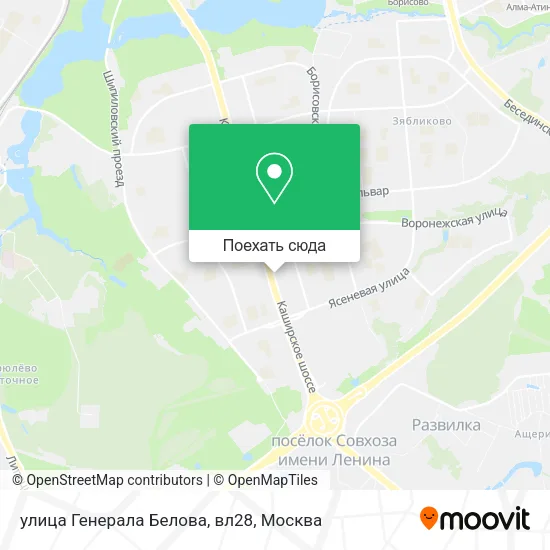 Карта улица Генерала Белова, вл28