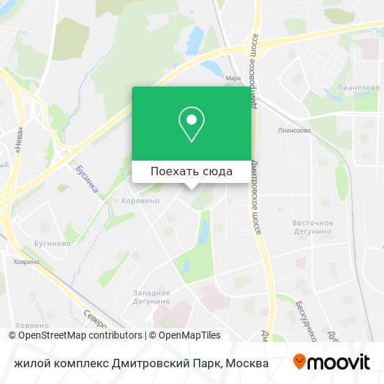 Карта жилой комплекс Дмитровский Парк