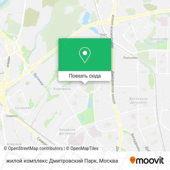 Карта жилой комплекс Дмитровский Парк
