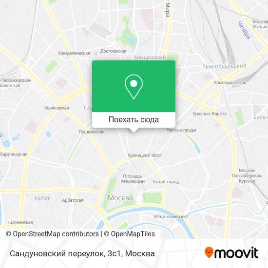 Карта Сандуновский переулок, 3с1