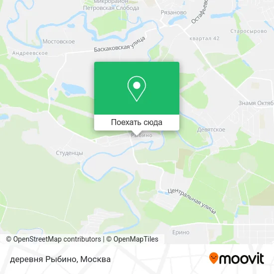 Карта деревня Рыбино