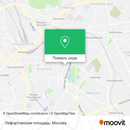 Карта Лефортовская площадь