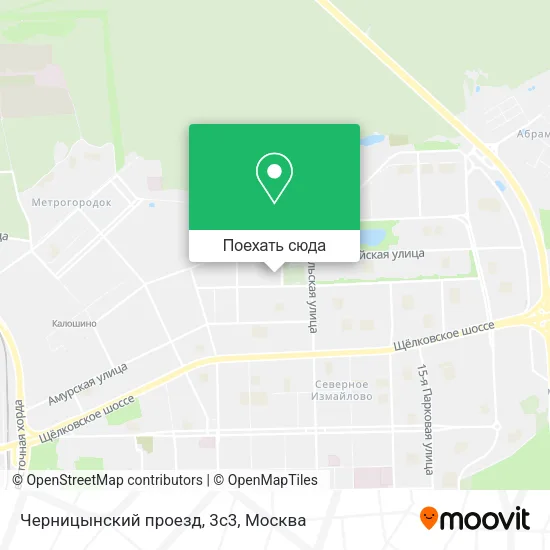 Карта Черницынский проезд, 3с3