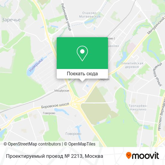 Карта Проектируемый проезд № 2213