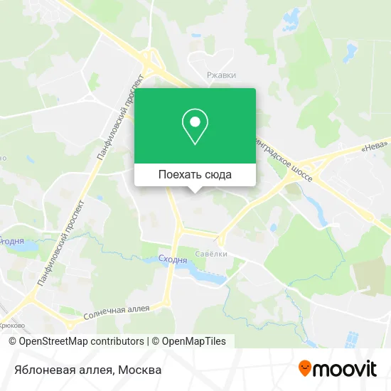 Карта Яблоневая аллея