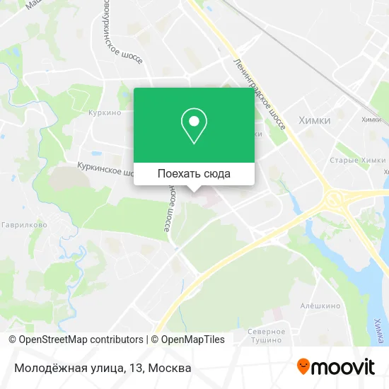 Карта Молодёжная улица, 13