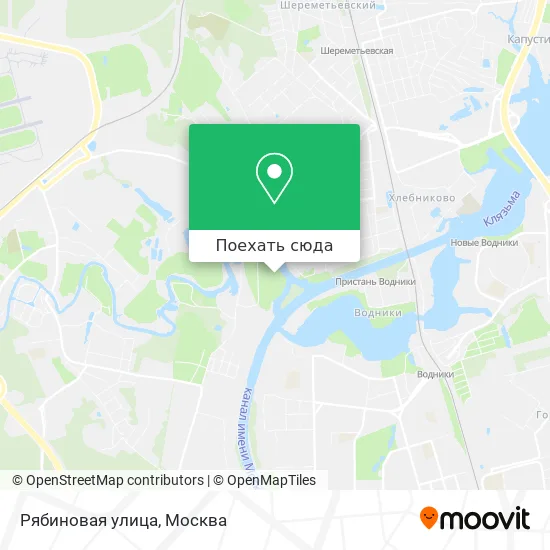Карта Рябиновая улица