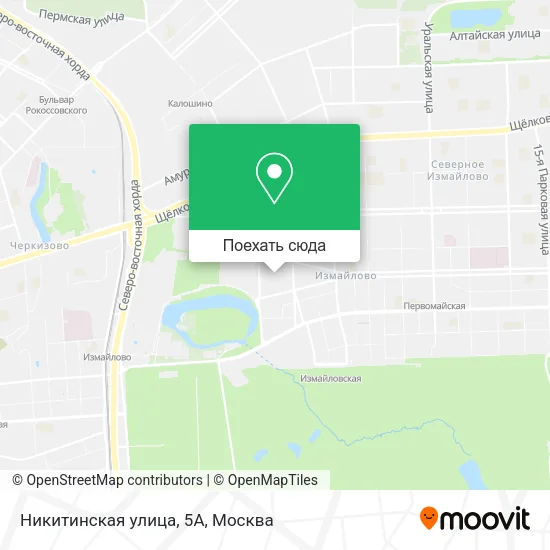Карта Никитинская улица, 5А