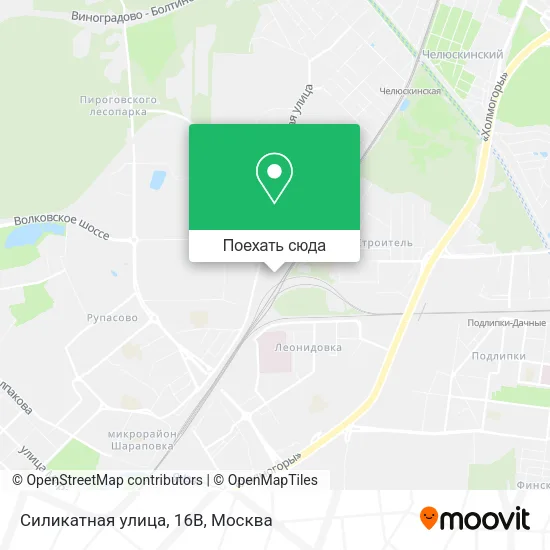 Карта Силикатная улица, 16В