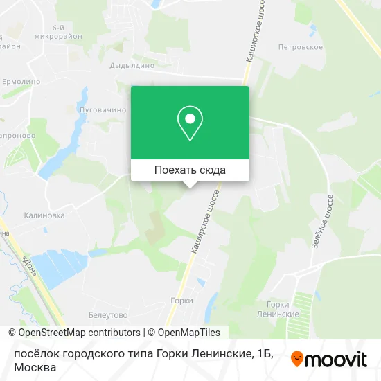 Карта посёлок городского типа Горки Ленинские, 1Б