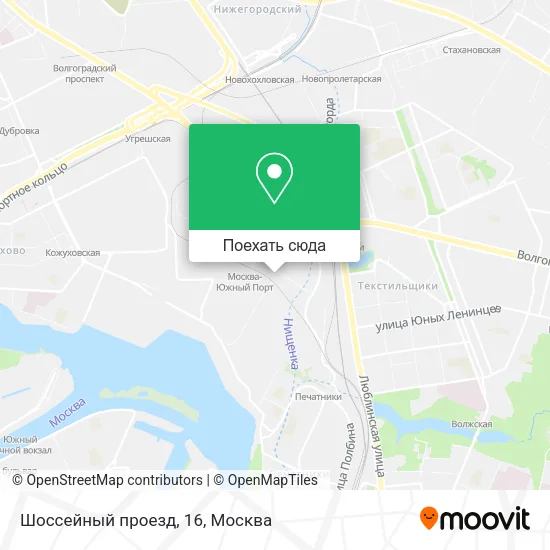 Карта Шоссейный проезд, 16