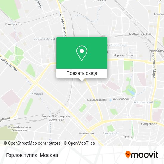 Карта Горлов тупик