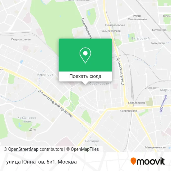 Карта улица Юннатов, 6к1
