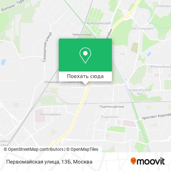 Карта Первомайская улица, 13Б