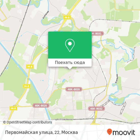 Карта Первомайская улица, 22