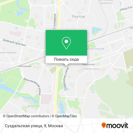 Карта Суздальская улица, 9