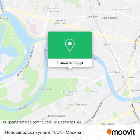 Карта Новозаводская улица, 18с16