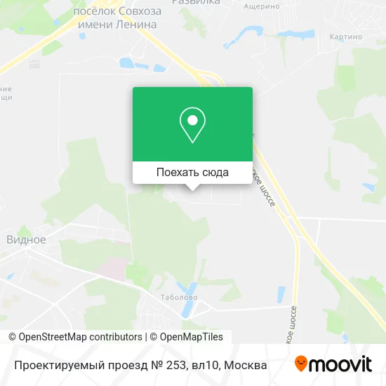 Карта Проектируемый проезд № 253, вл10