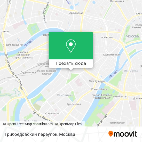 Карта Грибоедовский переулок