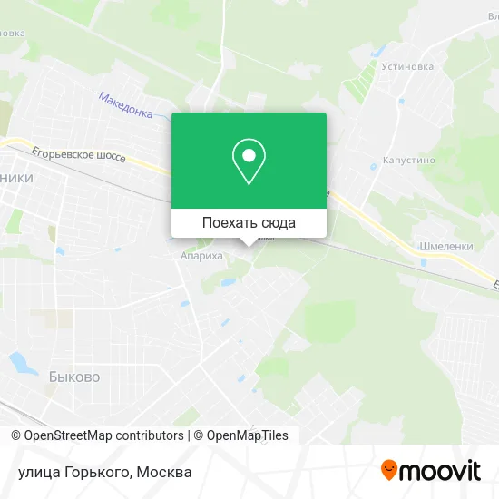 Карта улица Горького