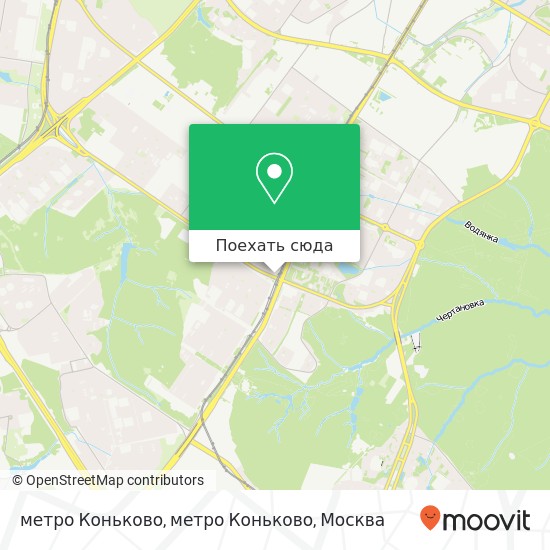 Карта метро Коньково, метро Коньково