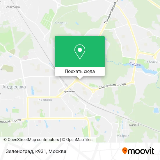 Карта Зеленоград, к931
