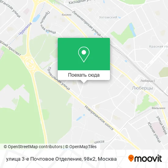 Карта улица 3-е Почтовое Отделение, 98к2