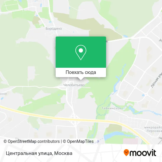 Карта Центральная улица
