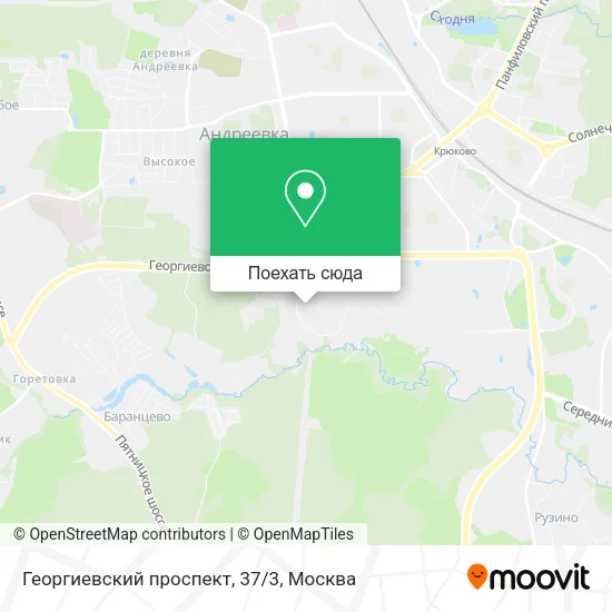 Карта Георгиевский проспект, 37/3
