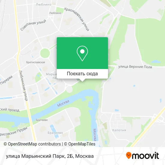 Карта улица Марьинский Парк, 2Б