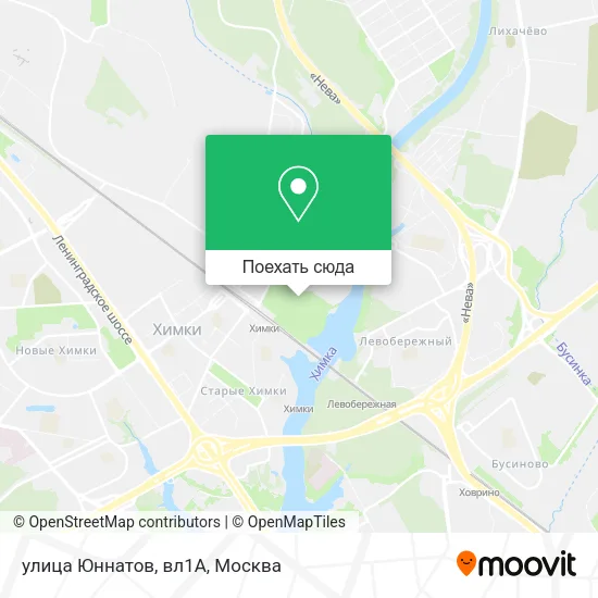 Карта улица Юннатов, вл1А