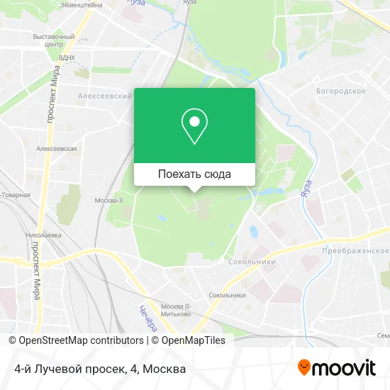 Карта 4-й Лучевой просек, 4