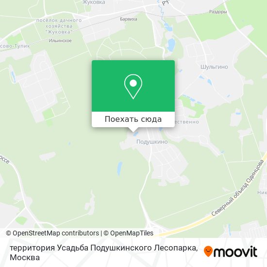 Карта территория Усадьба Подушкинского Лесопарка