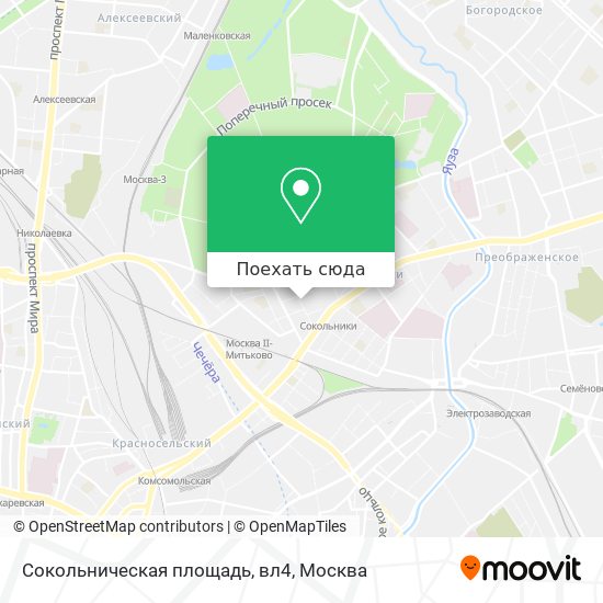 Карта Сокольническая площадь, вл4
