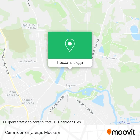 Карта Санаторная улица