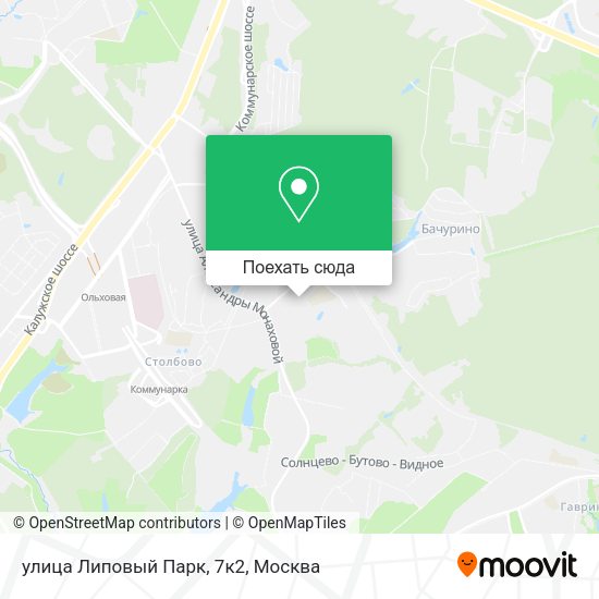 Карта улица Липовый Парк, 7к2