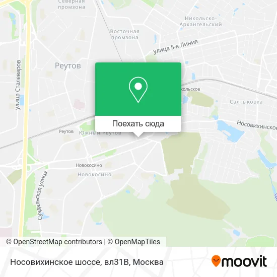 Карта Носовихинское шоссе, вл31В