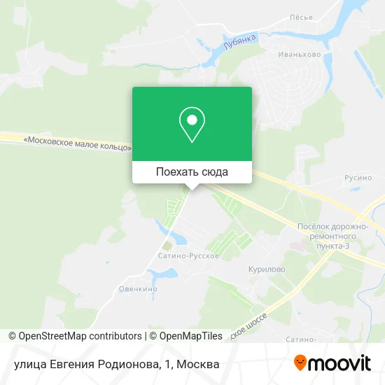 Карта улица Евгения Родионова, 1