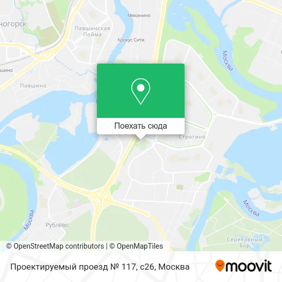 Карта Проектируемый проезд № 117, с26