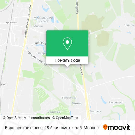 Карта Варшавское шоссе, 28-й километр, вл5