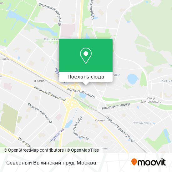 Карта Северный Выхинский пруд