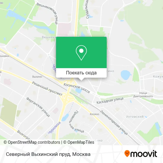 Карта Северный Выхинский пруд