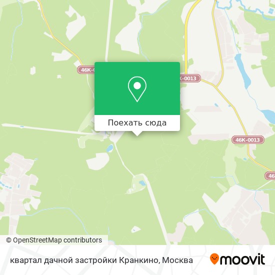 Карта квартал дачной застройки Кранкино