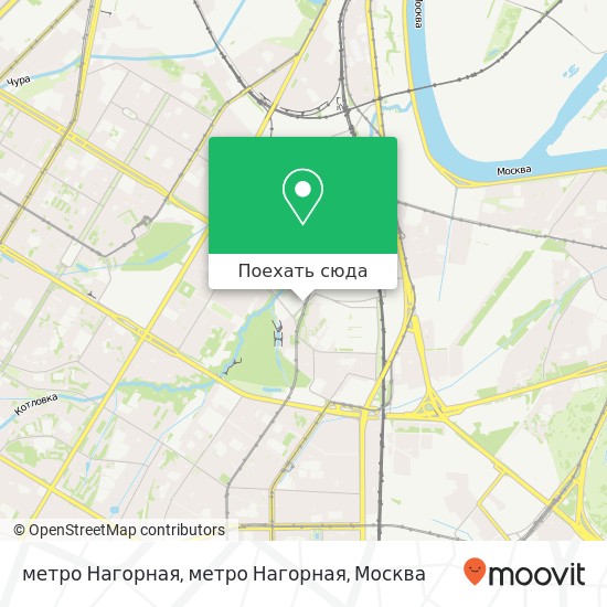 Карта метро Нагорная, метро Нагорная